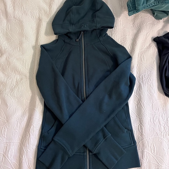Lululemon scuba full-zip terry fleece submarine teal sweatshirt hoodie - Picture 3 of 3